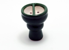 Aladin - Tabakkopf Ton (glasiert), geteilt, grün