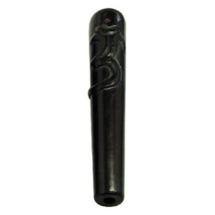 Keramikshillum Om Shiva - L 160mm mit Tasche u. Stein