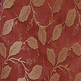 Decke - Jacquard Blätter braun