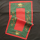 Tischläufer - rot - grün Stickerei - Weihnachtsmotiv -