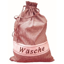 Küche und mehr - Wäschesack, rot-weiß kariert (45/65 cm)