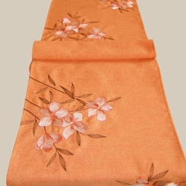 Tischläufer - orange-bunt Stickerei (40/160 cm)