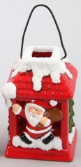 Weihnachtsmann - Laterne mit LED - Höhe 6 cm