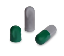 Gelatinekapseln grün / grau - Größe 4 - 1000 Stück