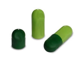 Gelatinekapseln grün / dunkelgrün - Größe 4 - 10.000 Stück - getrennt