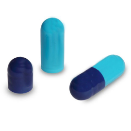 Gelatinekapseln blau / dunkelblau - Größe 4 - 100 Stück