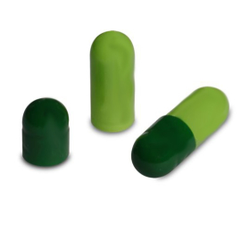 Gelatinekapseln grün / hellgrün - Größe 0 - 100 Stück