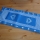 Tischläufer - blau-weiß kariert+Stickerei "Edelweiß" (30/70 cm)