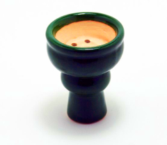 Aladin - Tabakkopf Ton (glasiert), grün