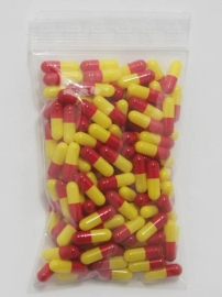 Gelatinekapseln rot / gelb Größe 2 - 100 Stück