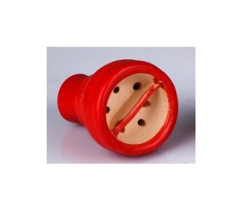 Aladin - Tabakkopf Ton (glasiert), geteilt, rot