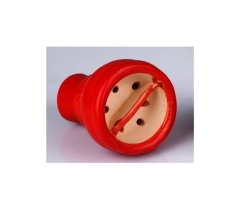 Aladin - Tabakkopf Ton (glasiert), geteilt, rot