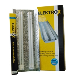 Elektrox Stecklingsarmatur für 2x 55 W, inkl. 2x CFL-Leuchtstoffröhre Elektrox Grow