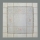 Decke quadratisch - Leinenoptik, Hohlsaum & Stickerei "Blume rosa" (35/35 cm)