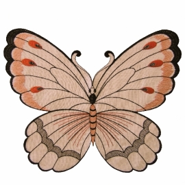 Dekoartikel - 2er Set, "Schmetterling" - orange (30 cm)
