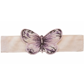 Küche und mehr - Serviettenring 6er Pack Klettband "Schmetterling violett" (4/18 cm)