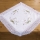 Decke quadratisch - wollweiß-bunt Stickerei mit Spitze "Blumen" (60/60 cm)
