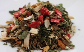 ERDBEER-MINZE - aromatisierter Kräuter-Tee - im Tea Caddy (1 Kilo)
