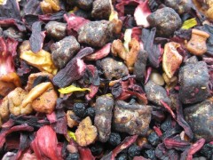 PFIRSICH MELBA - Früchtetee - in einer Black Jap Dose eckig (Teedose) - 147x147x214mm (1 Kilo)