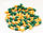 Gelatinekapseln grün / orange - Größe 4 - 100 Stück