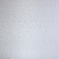 Runde Decke - Jacquard "silber" (150 cm)