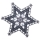Sterne Weihnachten - dunkelgrau-silber Stickerei "Sterne" (30 cm)
