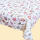 130x225 cm Große Decke - Jacquard ecru-bunt Blumenmotiv
