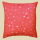 Kissenhülle - 40 x 40 cm Kissenhülle, Textildruck rot-weiß Sterne
