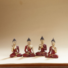 Buddha sitzend - 4er Set