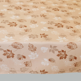 Große Decke - 110 x 160 cm Textildruck beige-bunt Herbstlaub