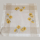 Decke quadratisch - 60 x 60 cm ecru beige-bunt Stickerei Sonnenblumen