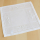 Decke quadratisch - wollweiß Stickerei Blumen - weiß mit Hohlsaum (30/30)