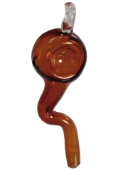 Mini-Pfeife Anhänger Lucky Sperm - amber - L 60mm