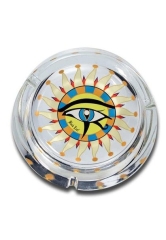 Glasascher mit Horus Eye