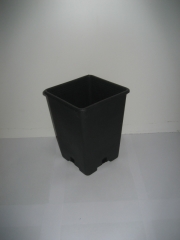 Topf, viereckig, schwarz, 13 x 13 x 18 cm - 2,4 Liter
