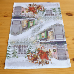 Decke - Druckmotiv "Weihnachtsmann" - (35x50 cm)