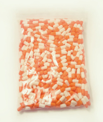 Gelatinekapseln orange / weiß - Größe 0 - 1000 Stück