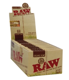 RAW ORGANIC PAPERS 1/2   BOX/25 - 33 leaves