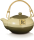 Tea Hour Keramik-Teeset: 1 Teekanne, 4 Schalen, Reliefdekor