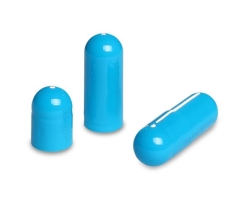 Gelatinekapseln blau - Größe 0 - 100 Stück