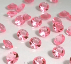 1000 rosafarbene Deko Diamanten 4,5mm