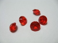 100 rote Deko Diamanten 10mm