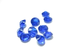 100 dunkelblaue Deko Diamanten 10mm